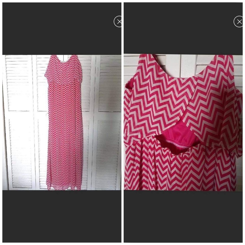 My Michelle Coral/Orange Maxi Dress
